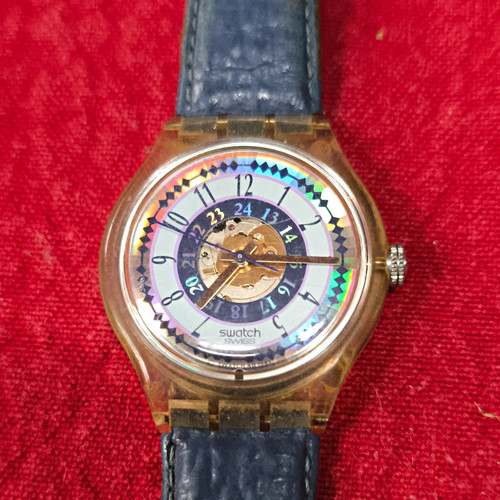 Swatch armbanduhr mit blauem - swatch,