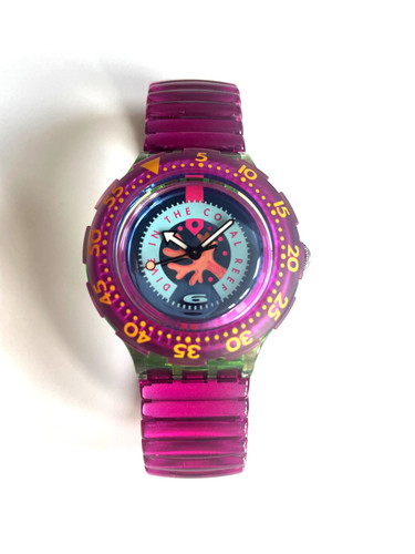 Swatch scuba 200 - swatch, rot