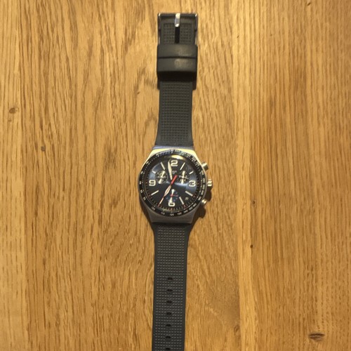 Swatch blue grid watch nie - grid,